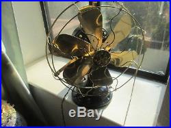 Ge 6 Wing Awesome Antique Ge Fan Vintage Ge Fan Brass Blade Fan Old Electric Fan