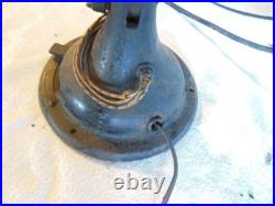 General Electric Antique Fan Four 12 Brass Blades ID Tag Runs & Oscillates Used