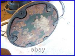 General Electric Antique Fan Four 12 Brass Blades ID Tag Runs & Oscillates Used