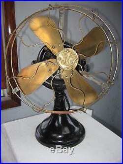 General Electric Co. Brass 12inch Cast Iron Fan