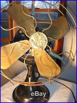 General Electric Co. Brass 12inch Cast Iron Fan