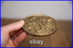 General Electric Fan Emblem Badge Cast Iron industrial plaque sign antique VTG