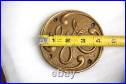 General Electric Fan Emblem Badge Cast Iron industrial plaque sign antique VTG