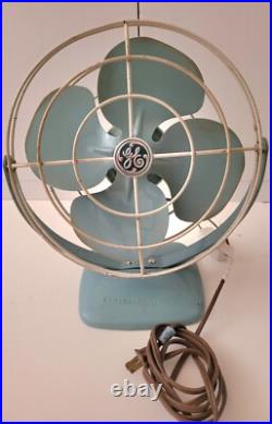 General Electric Fan Vintage Table Desk Aqua Turquoise Blue F11A103 USA. Pair General Electric Fan Vintage Table Desk Aqua Turquoise Blue F11A103 USA. Pair
