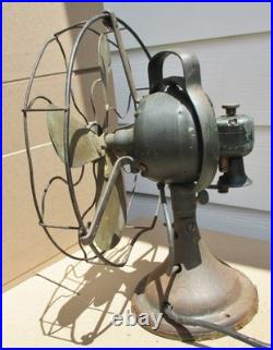 General Electric GE 4 Brass Blades Type AOU AE2 Table Fan Working 12 Inch