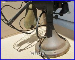 General Electric GE 4 Brass Blades Type AOU AE2 Table Fan Working 12 Inch