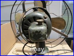 General Electric GE 4 Brass Blades Type AOU AE2 Table Fan Working 12 Inch