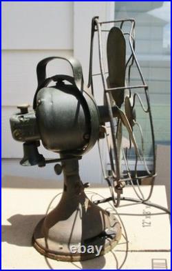 General Electric GE 4 Brass Blades Type AOU AE2 Table Fan Working 12 Inch