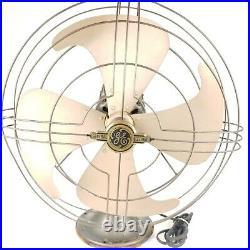 General Electric GE Fan Vintage Industrial Art Deco Electric 3 Speed Oscillating