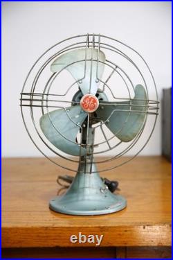 General Electric GE Vortalex Fan Industrial 10 blades art deco oscillating VTG