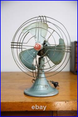General Electric GE Vortalex Fan Industrial 10 blades art deco oscillating VTG