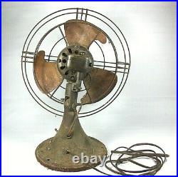 General Electric Oscillating Fan 1930's Art Deco Vortalex blade, 10 inch-2 SPEED