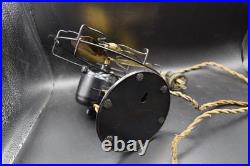 General Electric Series-F 6 Vintage Black 4-Brass Blade Desk Fan 110V