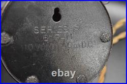 General Electric Series-F 6 Vintage Black 4-Brass Blade Desk Fan 110V