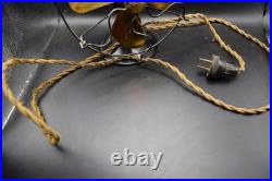 General Electric Series-F 6 Vintage Black 4-Brass Blade Desk Fan 110V