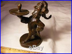 Gorham Bronze Butler Figure Compliments of the New York Edison Company