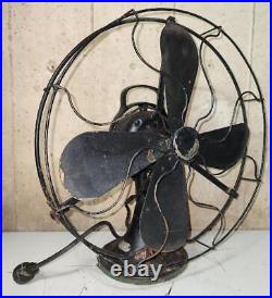 Graybar Antique 4 Brass Blade 3 Speed Running Fan