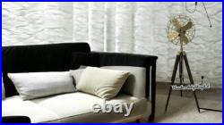 Handmade Big Wood Tripod Pedestal Brass Antique Electric Fan Industrial Style