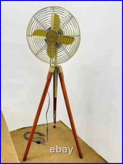 Handmade Modern Designed Floor Fan WithModern Look Wooden Tripod Stand Home Decor