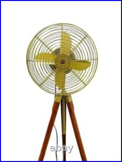 Handmade Modern Designed Floor Fan WithModern Look Wooden Tripod Stand Home Decor