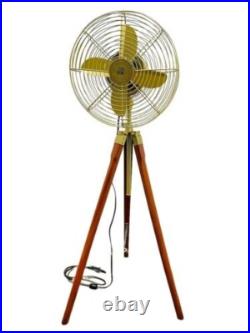 Handmade Modern Designed Floor Fan WithModern Look Wooden Tripod Stand Home Decor