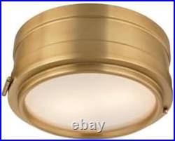 Hudson Valley Rye 2-Light Flush Mount, Aged Brass, 11 Wide, 4.75 High