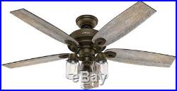 Hunter Crown Canyon Electric Ceiling Fan 52 Inch Indoor Antique Rustic Bronze