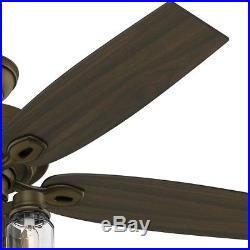 Hunter Crown Canyon Electric Ceiling Fan 52 Inch Indoor Antique Rustic Bronze