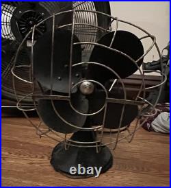 Hunter Zephair Vintage Oscillating Electric Fan CAT. NO. C-1255 Type-C-12 AC Runs