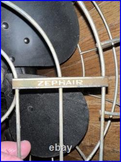 Hunter Zephair Vintage Oscillating Electric Fan CAT. NO. C-1255 Type-C-12 AC Runs