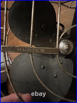 Hunter Zephair Vintage Oscillating Electric Fan CAT. NO. C-1255 Type-C-12 AC Runs