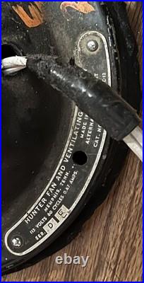 Hunter Zephair Vintage Oscillating Electric Fan CAT. NO. C-1255 Type-C-12 AC Runs