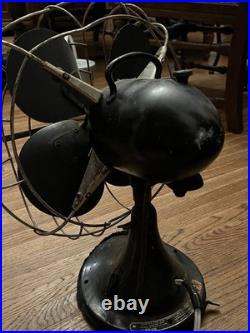 Hunter Zephair Vintage Oscillating Electric Fan CAT. NO. C-1255 Type-C-12 AC Runs