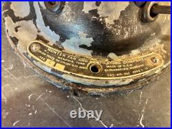 Hunter Zephair Vtg. Oscillating Fan CAT. NO. 235 TYPE C-12 WORKS withGold Blades