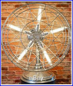 Industrial 1940's Fresh'nd Aire Vintage Re-purposed Steampunk Electric Fan Lamp