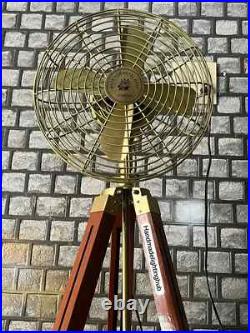 Industrial Style Pedestal Floor Fan Electric Oscillating Tripod Fan with Adjusta