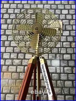 Industrial Style Pedestal Floor Fan Electric Oscillating Tripod Fan with Adjusta