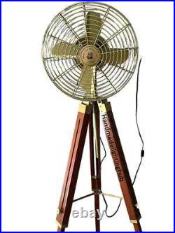 Industrial Style Pedestal Floor Fan Electric Oscillating Tripod Fan with Adjusta