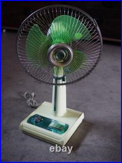 Japan Made Antique Electric Fan Vintage Working Mid-Showa Period KEF-612 Green Japan Made Antique Electric Fan Vintage Working Mid-Showa Period KEF-612 Green