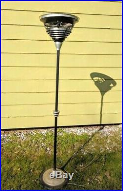 Kisco Vintage Art Deco Rare Antique Chrome Metal Pole Working Fan, Circulair