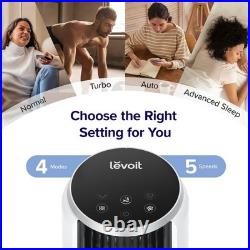 LEVOIT Tower Fan for Bedroom 90° Oscillating Standing Fan with Remote 25ft Qu