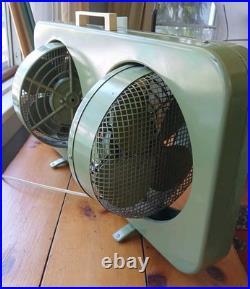 Lakewood Model T-8 Dual Twin Alternating Window Fan Industial Steampunk Works