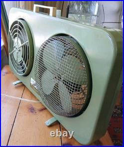 Lakewood Model T-8 Dual Twin Alternating Window Fan Industial Steampunk Works
