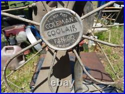 Large Vintage Industrial Fan 22 Coleman Coolair (propeller blade) two blade Large Vintage Industrial Fan 22 Coleman Coolair (propeller blade) two blade