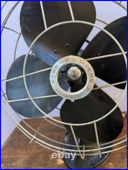 Large Vintage Robbins & Myers 22 Tall Oscillating fan C-16 20 Cage Works USA
