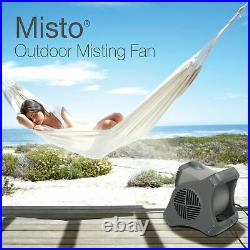 Lasko 15 Pivoting Misto Outdoor Misting Fan with GFCI Cord and 3 Speeds, Black
