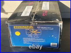 Litex Stonington 52 Ceiling Fan with Remote Brass/Wood New old Stock