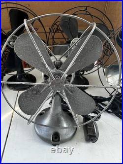 Lot of 4 Small Antique, vintage desk fans. #KH003
