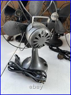 Lot of 4 Small Antique, vintage desk fans. #KH003