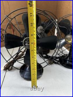 Lot of 4 Small Antique, vintage desk fans. #KH003